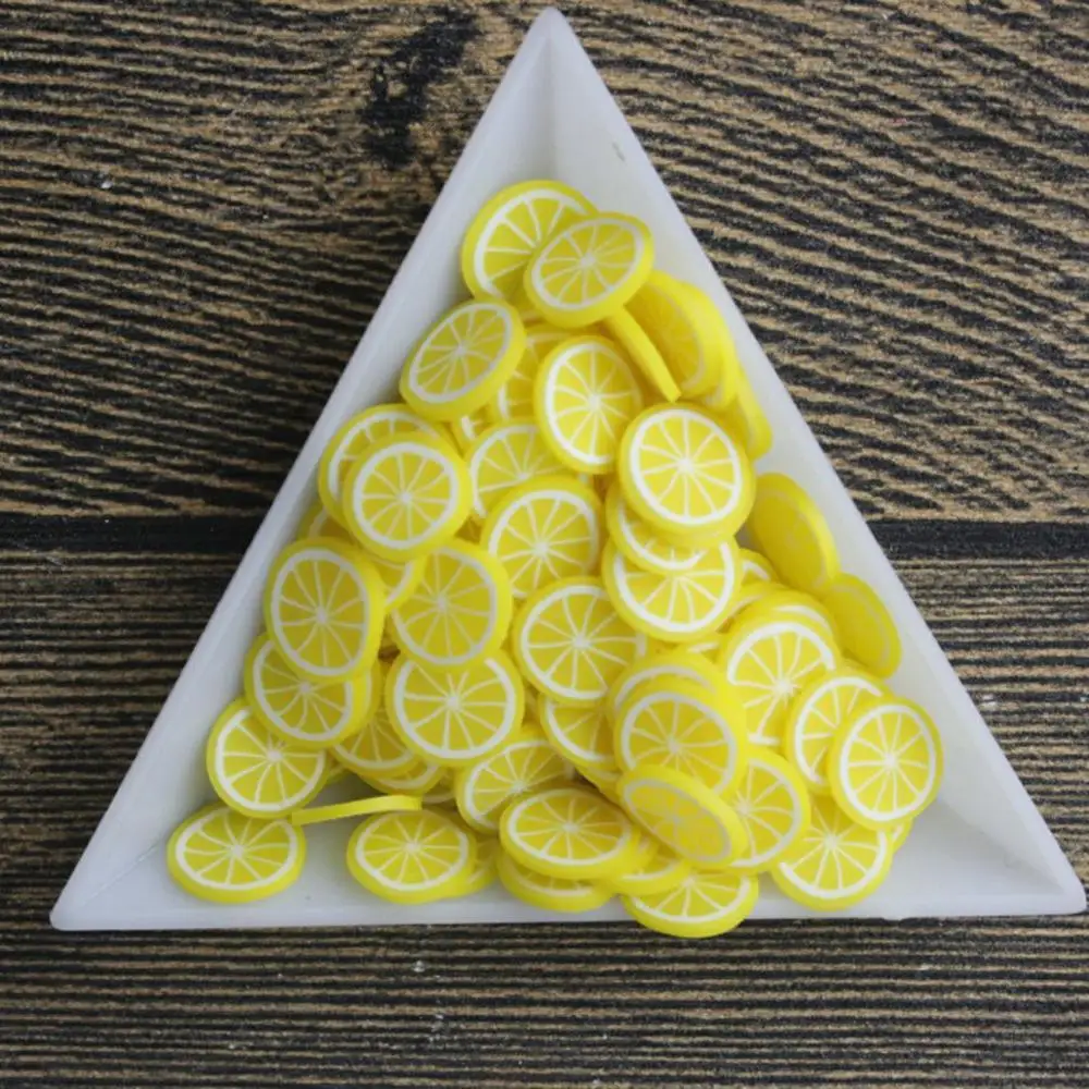 plastic 100g artificial lemon slice mini fruits for decoration diy cake ice cream