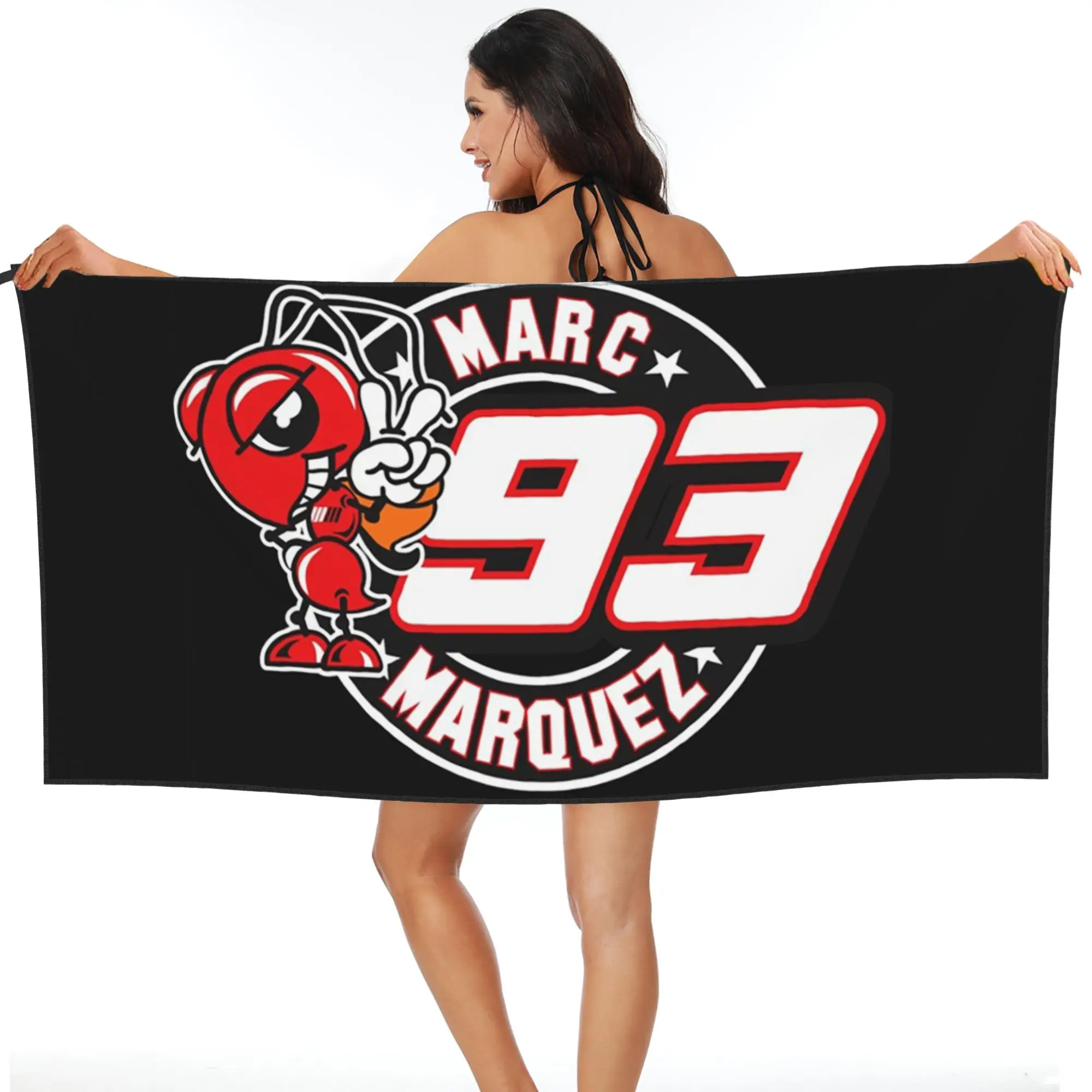 Motorcycle Marc Marqueze 93 Beach Towel Soft Microfiber Quick Dry Absorbent Quick Towels For Swimming