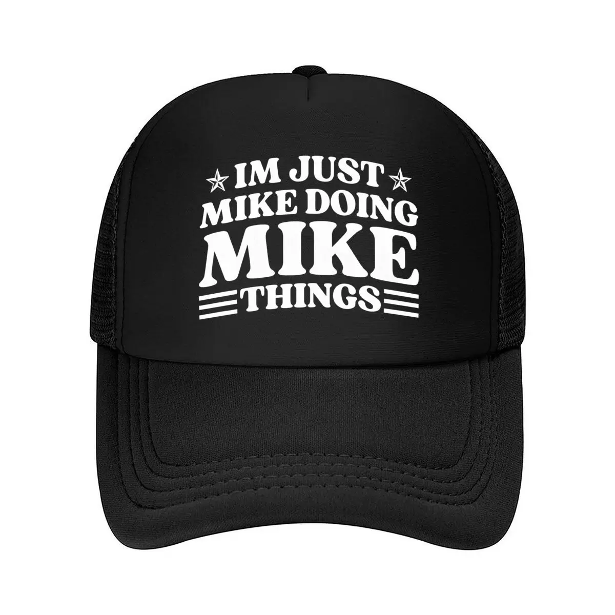 Im Just Mike Doing Things Cowboy Funny Text Design Mesh Baseball Cap Hip Hop Dad Hat For Womens Unisex Female