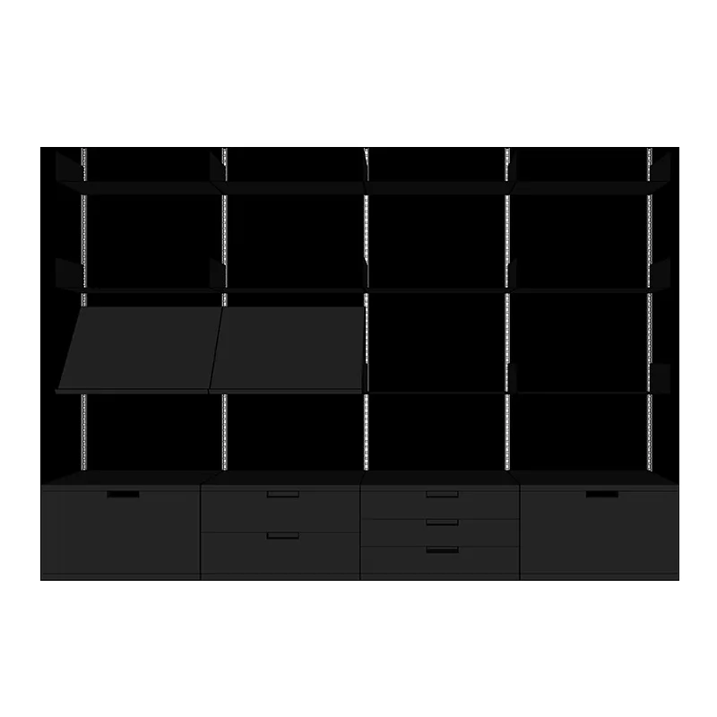 

Nordic wall storage bookshelf, figure display, track invisible display shelf
