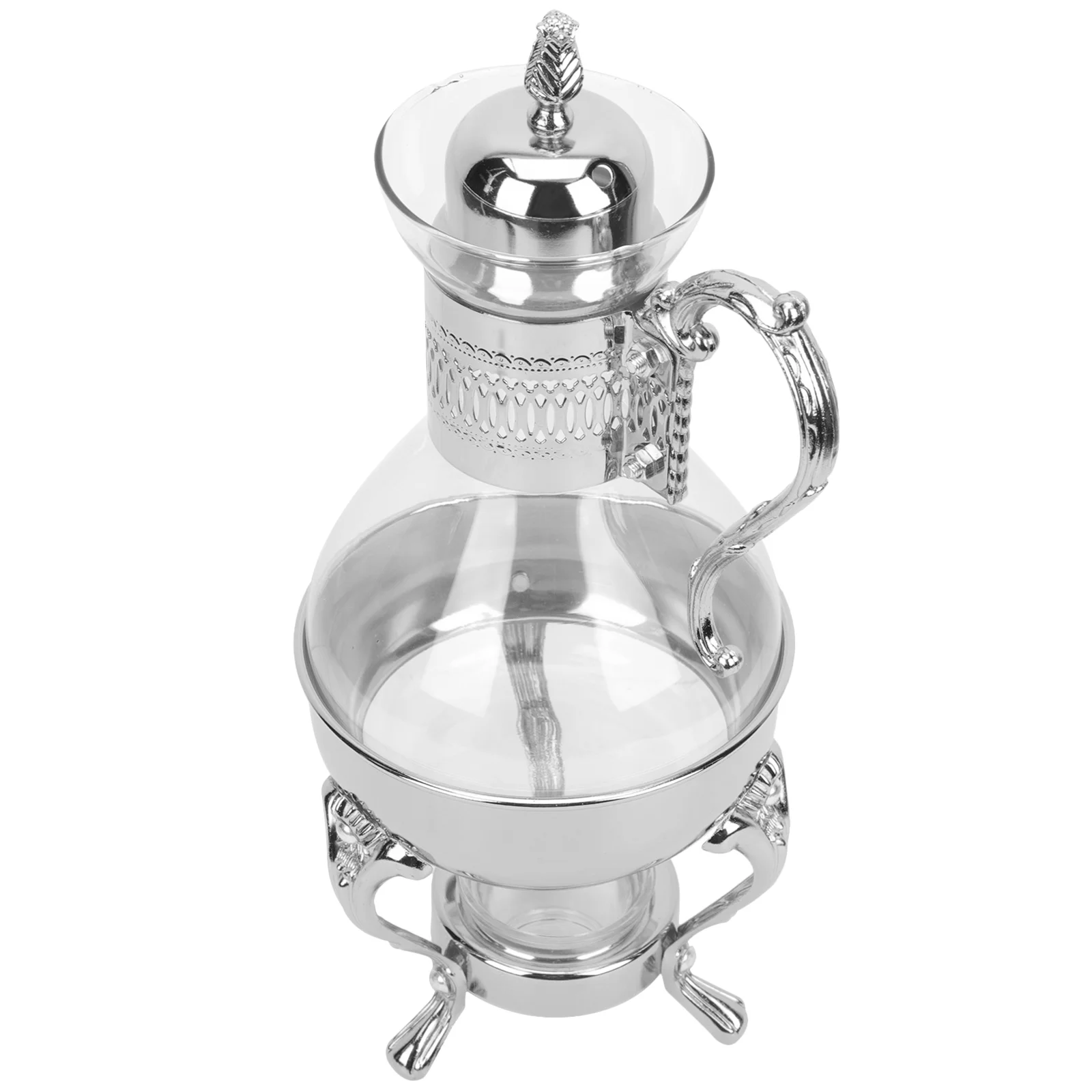 

Glass Coffee Pot Heatable Teapot Retro Style Large Capacity Durable Glass Kettle Household Coffee Serving Pot Afternoon Tea
