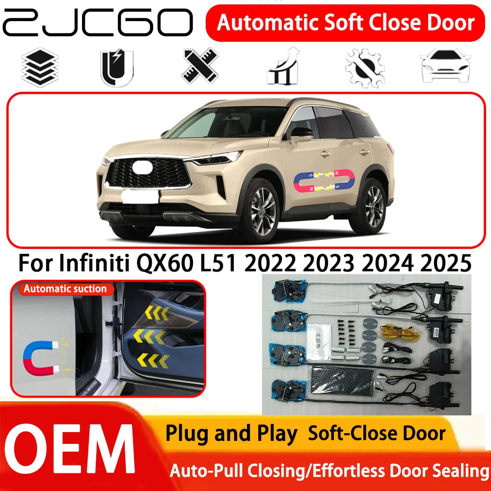 for Infiniti QX60 L51 2022 2023 2024 2025 Car OEM Plug and Play Automatic Electric Soft Close Door Comfort Closing System ﻿