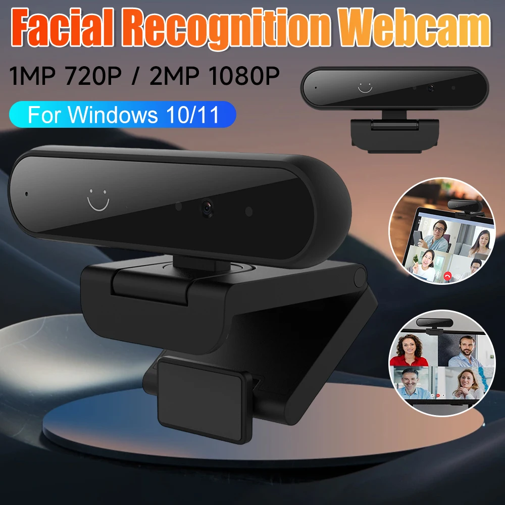 

Мини-USB веб-камера с распознаванием лиц для Windows Hello, идентификация вход HD 1MP 720P/2MP 1080P, компьютерная веб-камера с микрофоном