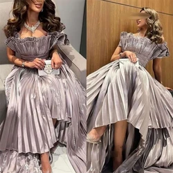 Customized Exquisite Strapless Sheath Quinceanera Fold Draped S Occasion Evening فساتين سهره robes de cocktail فستان س