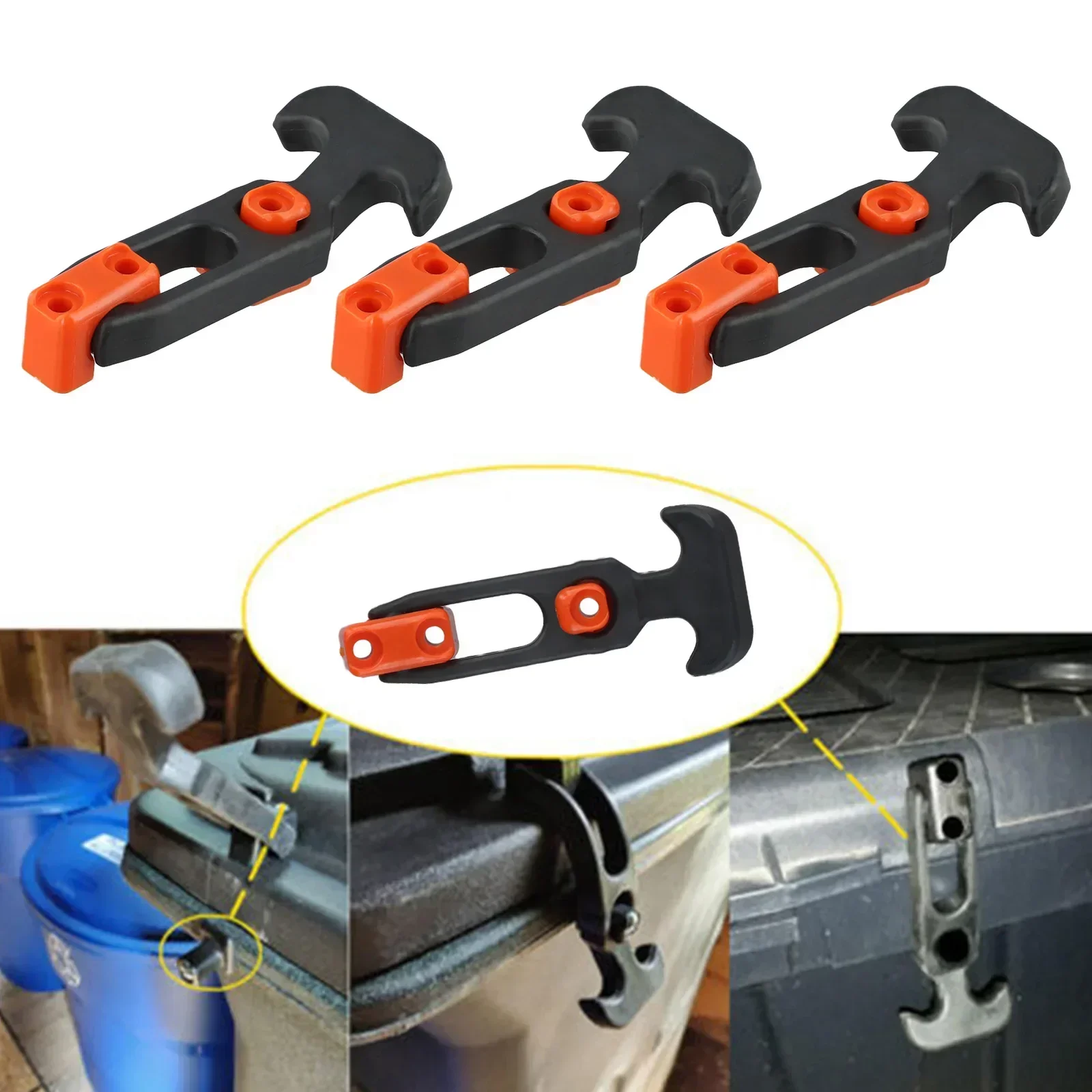 3pcs Cooler Latch Replacements Lid Latches Rubber Buckle Hasps  A78-1H*3 Ice Chests Coolers Parts Durably Hardware Accessories