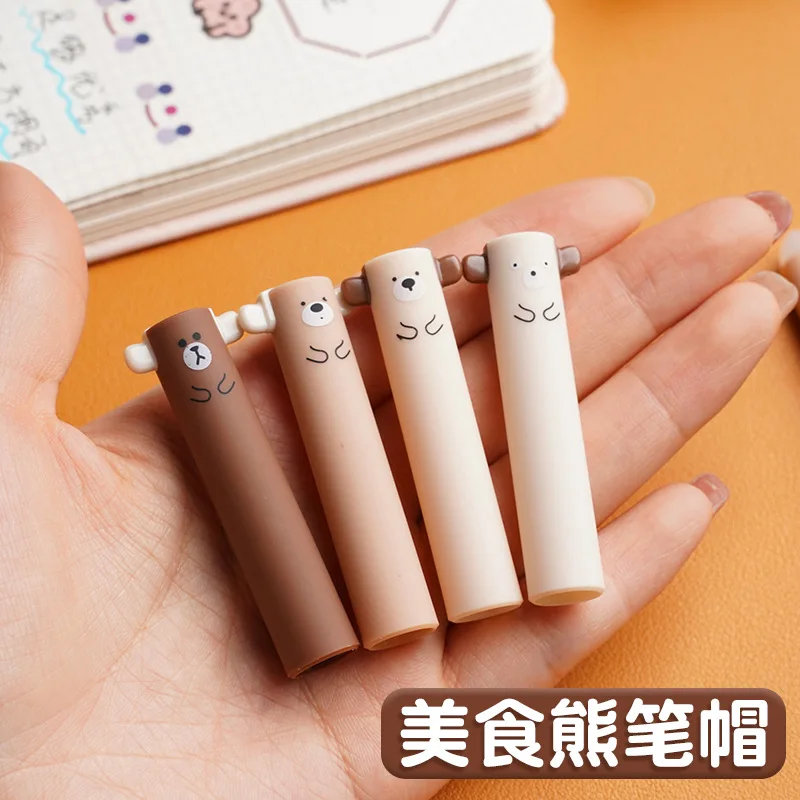 4PCS Creative Animal Pattern Ballpoint Pens Funny Themed Copywriting Ballpoint Pens School Office Stationery Writing Supplies