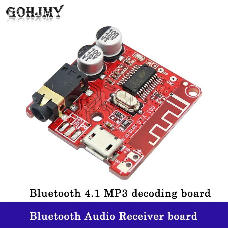 Плата аудиоресивера Bluetooth Bluetooth 4,0 4,1 4,2 Плата декодера MP3 без потерь Беспроводной стереомузыкальный модуль 3,7-5 В XY-BT-Mini