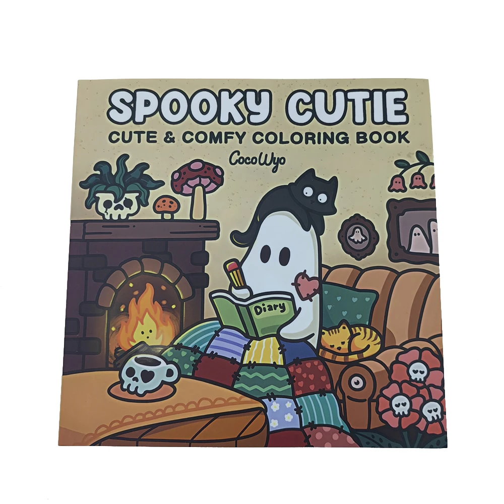 Spooky Cutie,Coloring Book,Halloween Theme Adorable Creepy Creatures,For Relaxation, Educational Doodles Book for Children Gifts