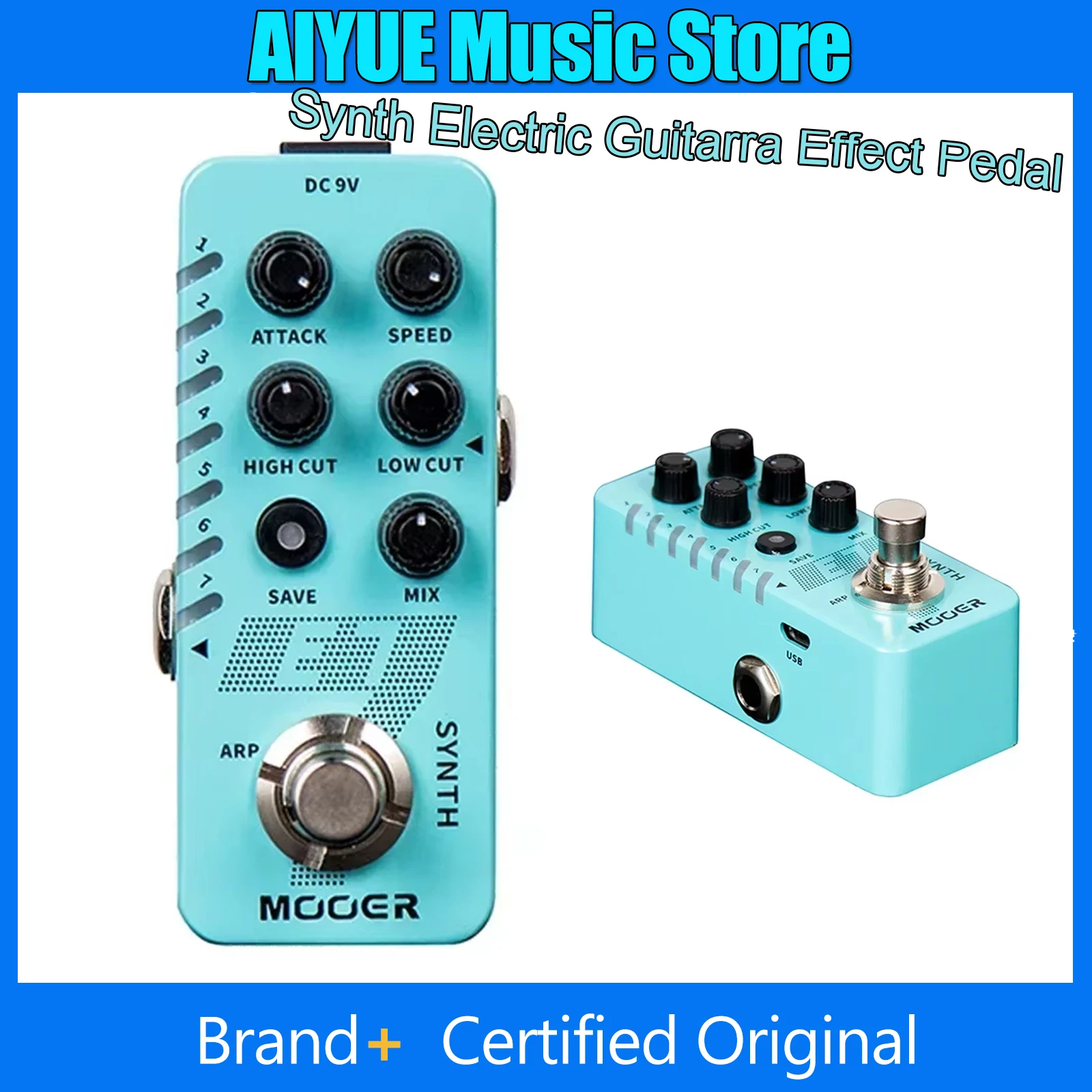 

MOOER E7 Synth Electric Guitarra Effect Pedal Polyphonic 7 Synthesizer Tones Individual Arpeggiator For Each Tone Guitar Parts