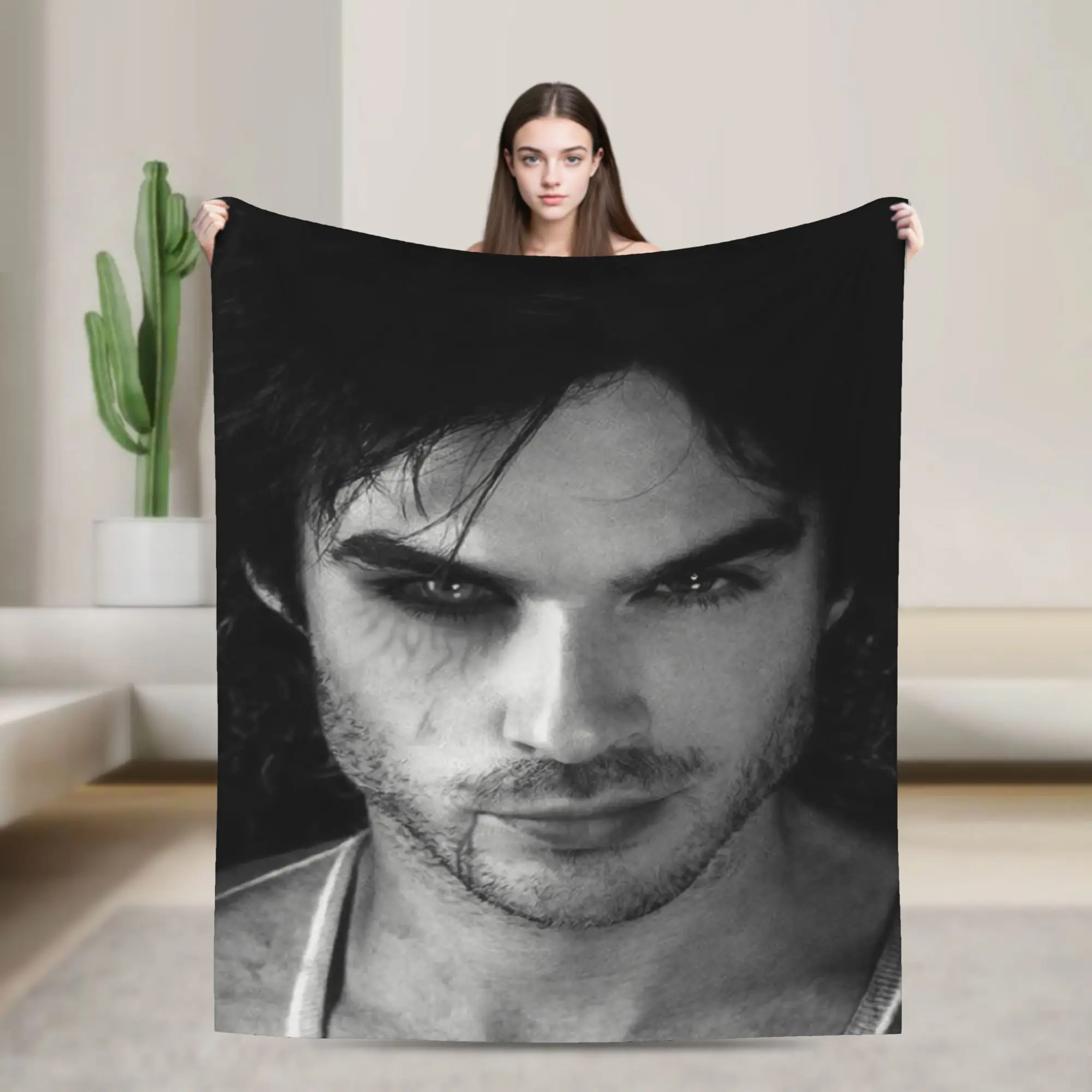 

Дневники вампира Дэймон Сальваторе, телесериал, одеяло, фланелевое одеяло для путешествий в самолете, домашний декор, мягкое теплое покрывало