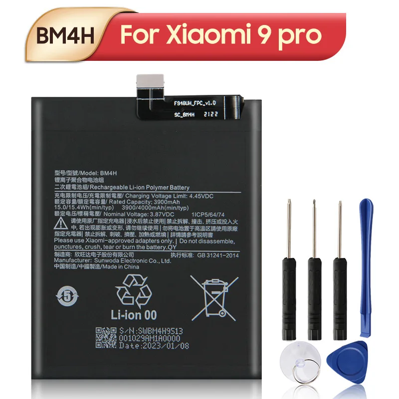 

BM4H Replacement Phone Battery For Xiaomi Mi 9 Pro Mi9 Pro 4000mAh + Free Tools