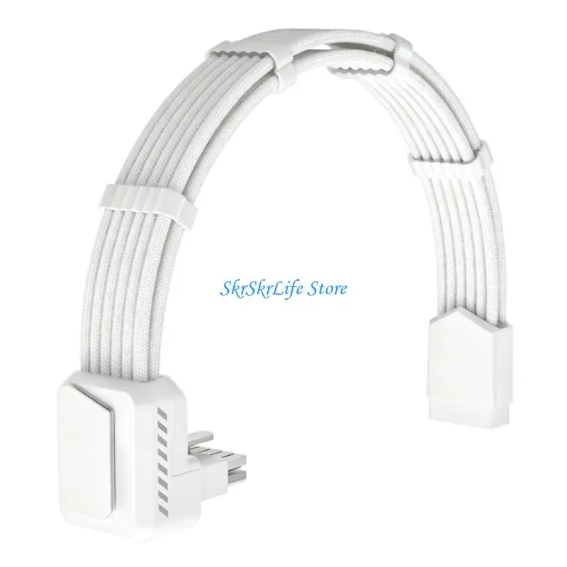 E65E Soft Nylons Wrapped 16Pin to 12+4Pin PCIe 5.1 Power Cable For RTX3090 Ti And 40 Series GPUs With Alloy Coppers Terminals