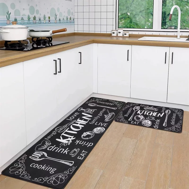 VIKAMA Crystal Pile Carpet Washable Non-slip Kitchen Rug Bathroom Rug Carpet For Bath Bathroom Floor Mat Absorbent Kitchen Mat