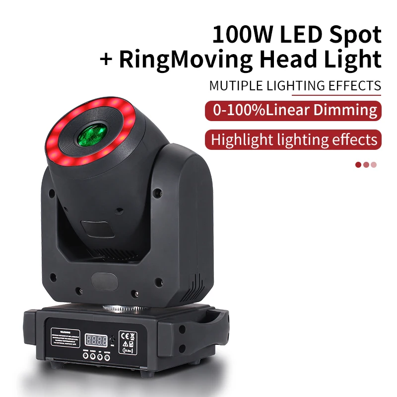 

LED 100W pattern beam moving head light with aperture and 6 prisms DMX for disco DJ bar