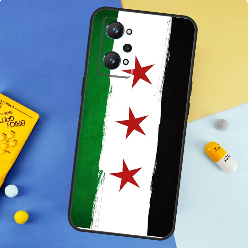 Syria Flag Case For Realme 8 9 10 Pro Plus C11 C15 C30 C33 C35 C55 C21Y C25Y GT Neo 5 3 2 2T 3T Cover