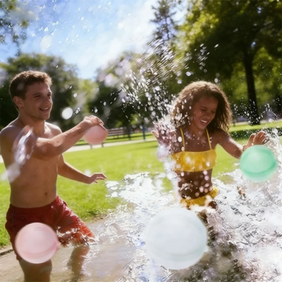 New Reusable Water Balloons Refillable Water Balloon Quick Fill Self Sealing WaterBomb Splash Balls Swimming Pool view 5