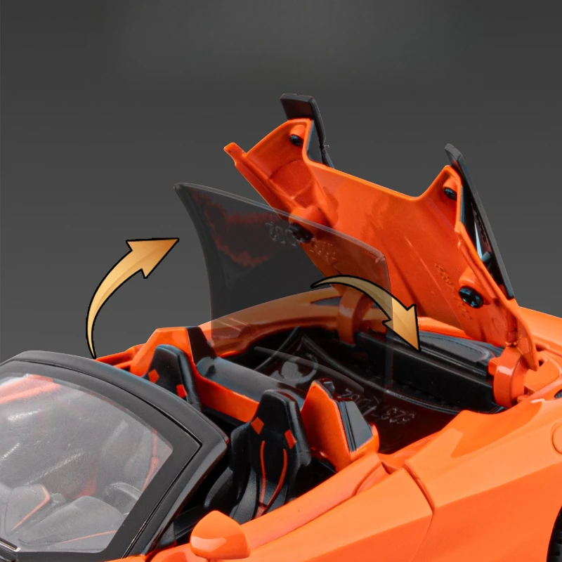 Coche de carreras 1:32 720S, modelo de aleación de Metal fundido a presión de alta simulación, luz de sonido, colección de series extraíble, regalos de juguetes para niños