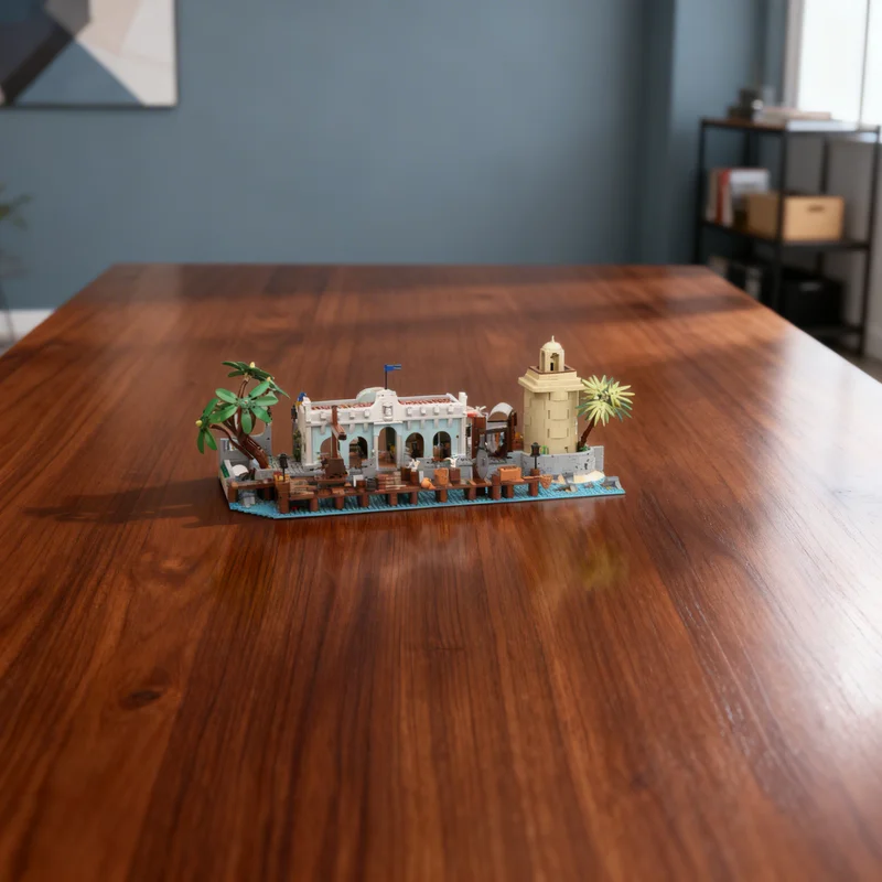 

4107pcs MOC Puerto Santa Maria Dockside Market Pirates Model Building Blocks Construction Toys Christmas Gifts Brick Kids Idea