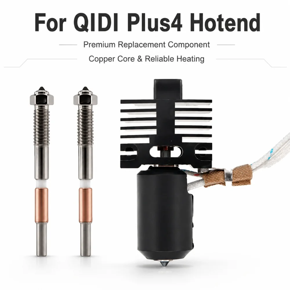

For QiDi Plus 4 Original Hotend 3D Printer Bimetallic nozzle 0.2/0.4/0.6/0.8mm For QIDI Plus4 Hotend Update parts