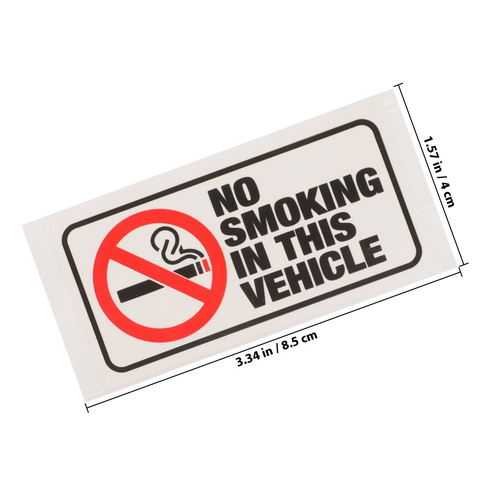 6 pcs No Smoking In This Vehicle Sticker Self Adhesive Warning Sign For Car No Smoking Decal For Vehicle Safety Label Traffic