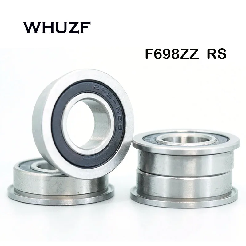 bearings 698ZZ F698 2RS Bearing 8x19x6 mm F698 2RS ABEC-7 Bearing F698 Miniature Flange Bearing For Industrial Motors