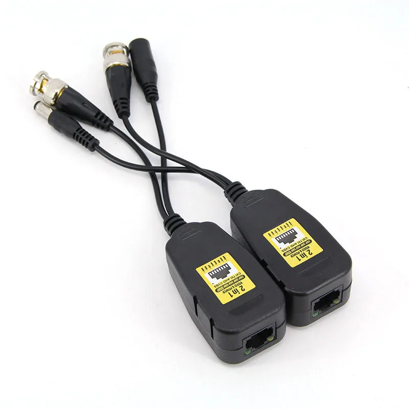Passive Balun RJ45 CCTV Video Transceiver Coax BNC Versorgung Stromanschlüsse für HDCVI HDTVI AHD Kamera