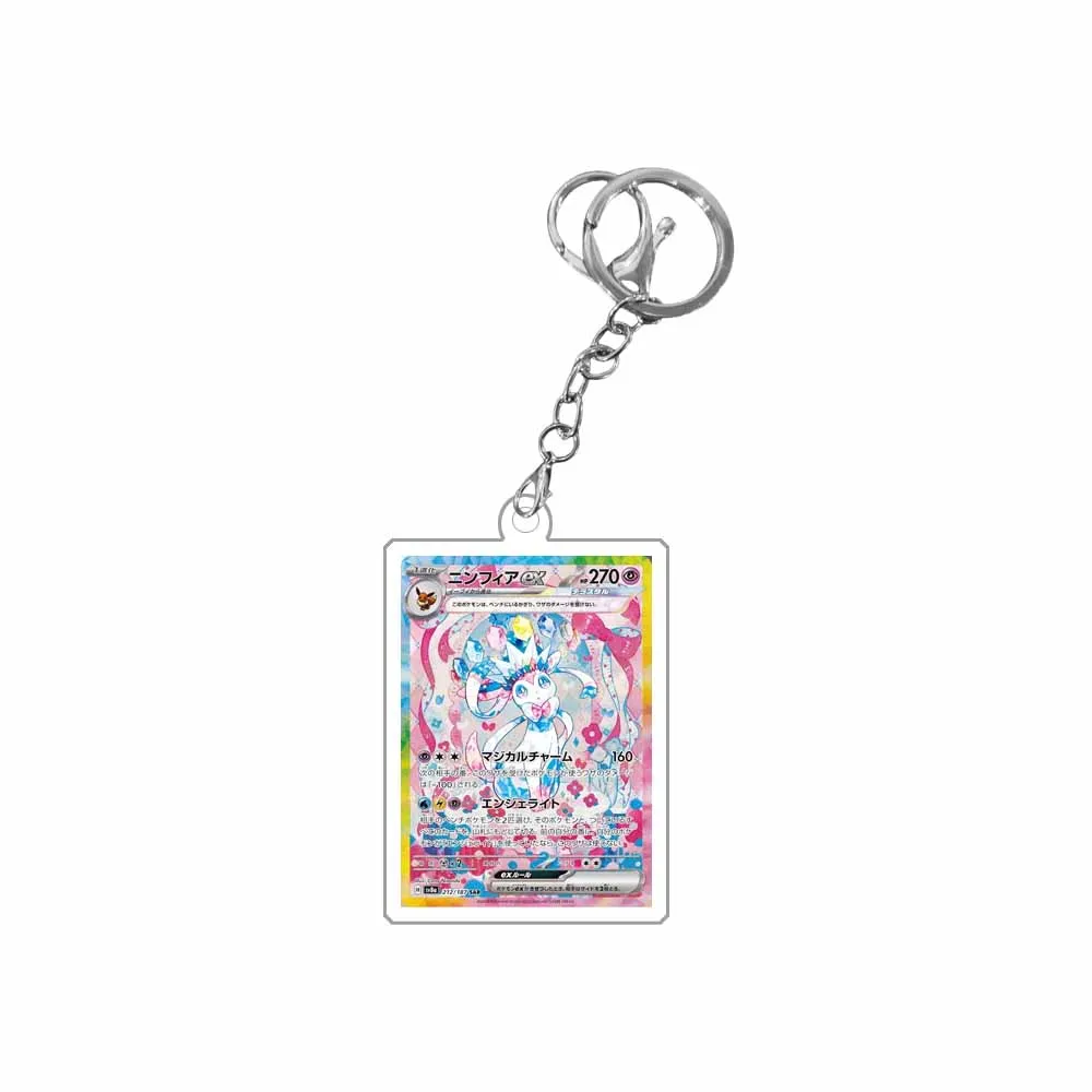 Cartoon Pokemon Anime Sylveon Eevee Vaporeon Jolteon Acrylic Keychain Bag Pendant Decoration Key Chain Accessories