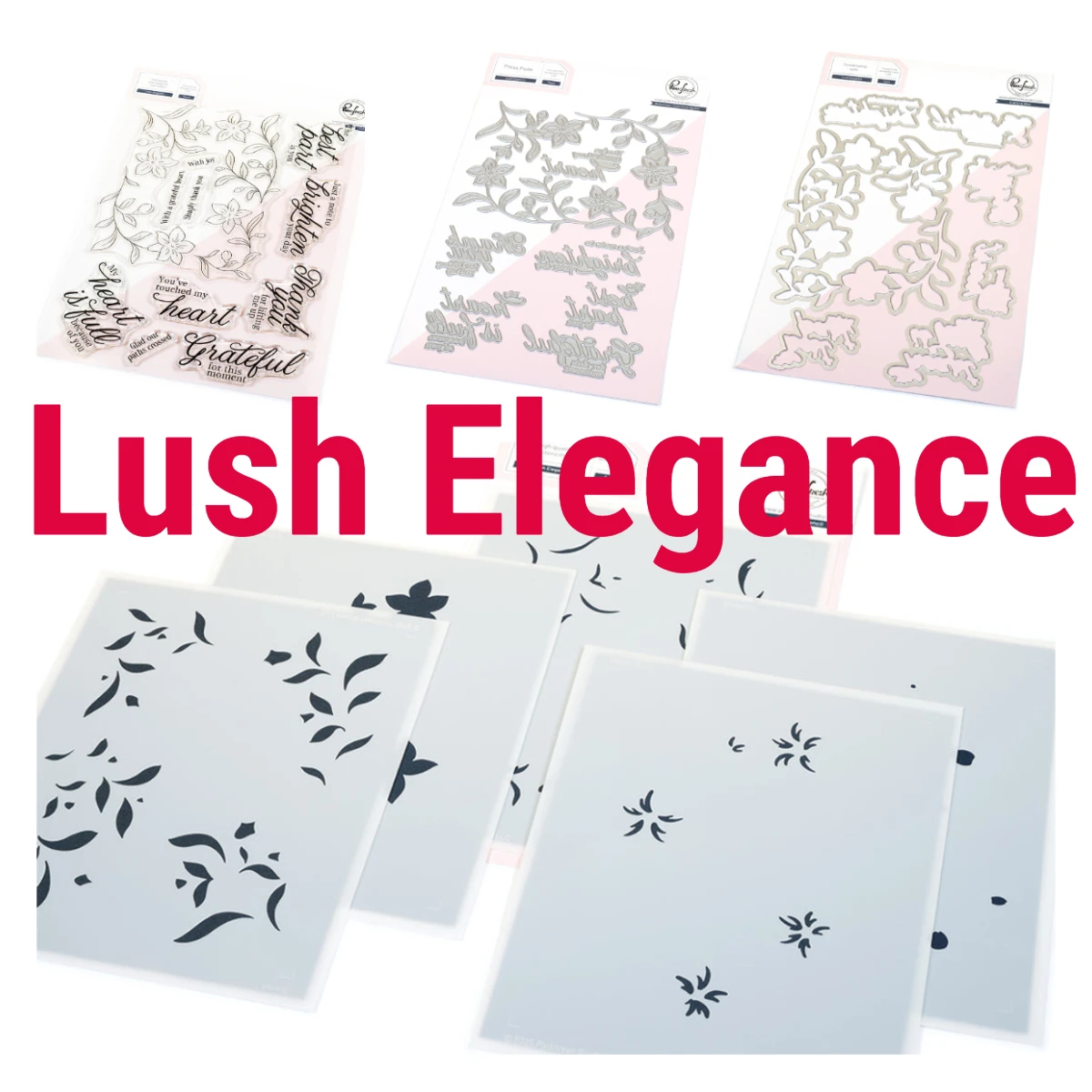 

Lush Elegance Flowers Hot Foil Stencils Stamps DIY Scrapbooking Holiday Card New Year Decoration Metal Cutting Dies Embossing