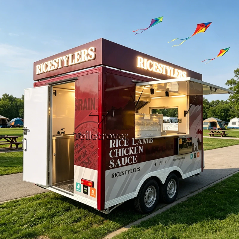 

Custom Mini Street Food Trailer 3m Churros Pizza Food Trailer Shawarma Fast Commercial Food Truck with Fully Kitchen Equipment