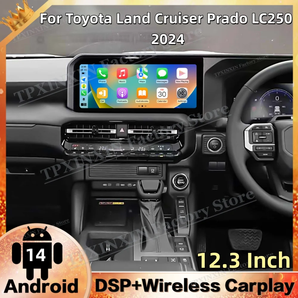 

Multimedia Android Screen For Toyota Land Cruiser Prado LC250 2024 GPS Navigation Car Radio Automotive Stereo Carplay Head Unit
