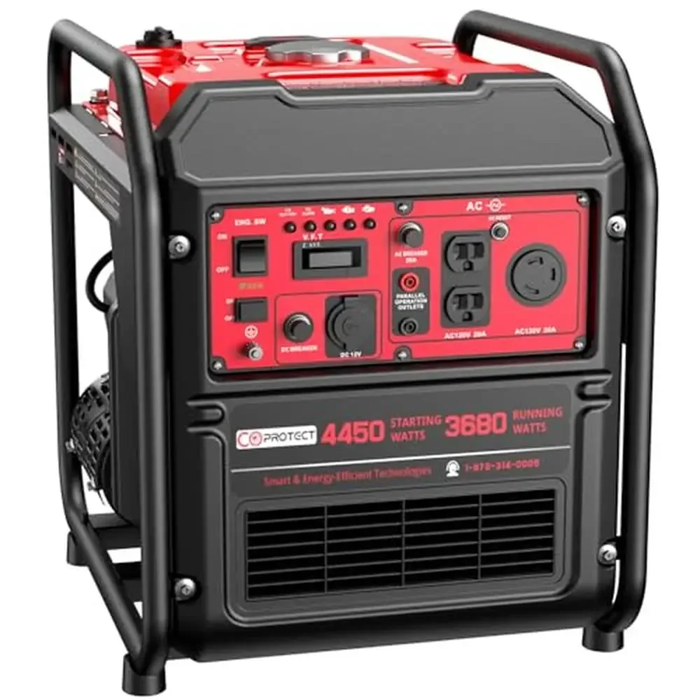 4450W Gas Powered Inverter Generator Lightweight Portable Quiet Home RV Job Site Emergency Backup EPA Compliant