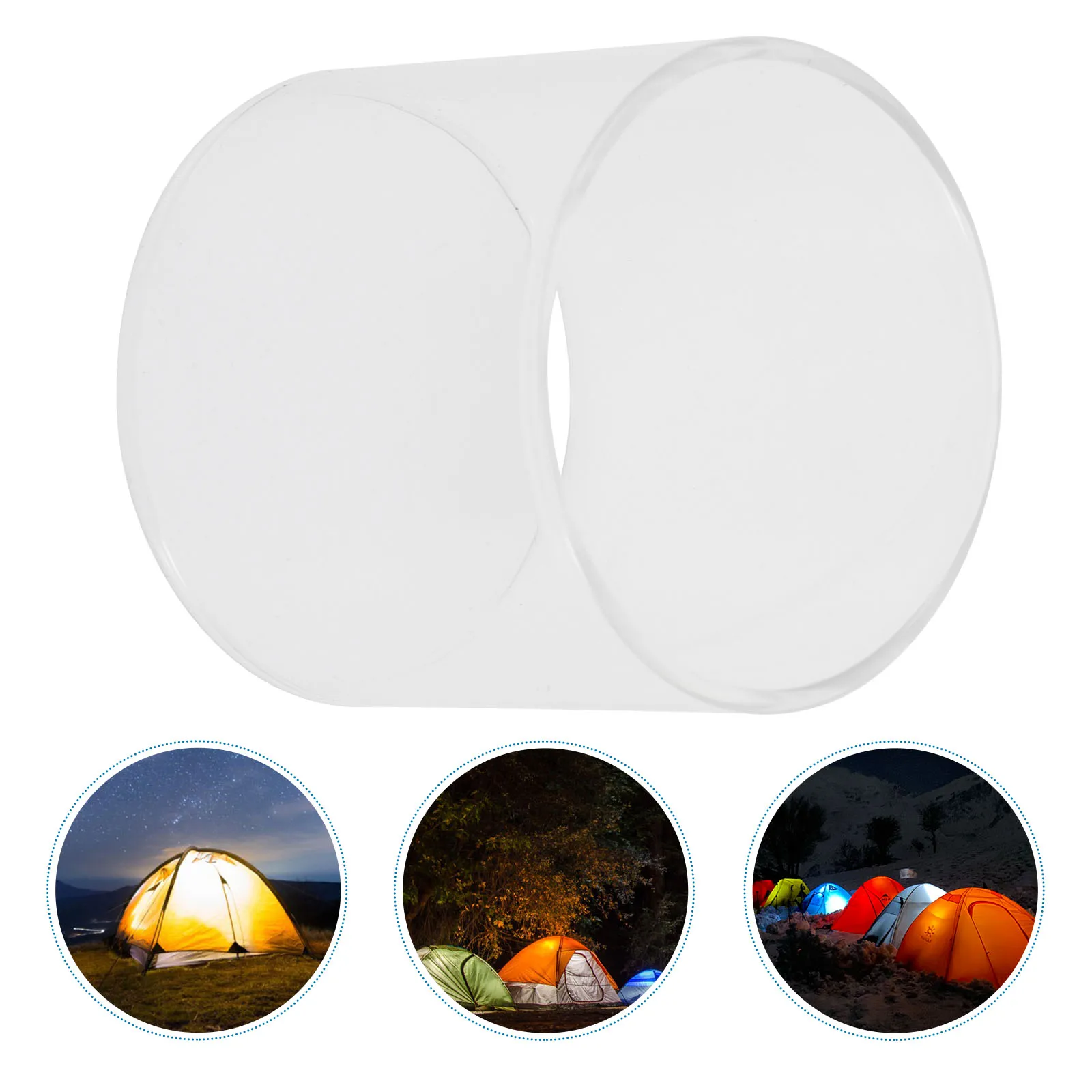 

Outdoor Tent Light Cover Replacement Small Glass Lamp Shade for Camping Lanterns Cylinder Protective Shade Heat Resistant Clear