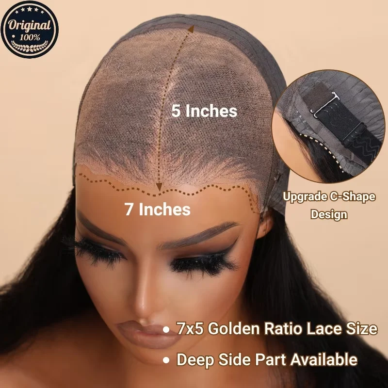 Nadula Glueless Human Hair Wigs 6X4.75 Pre Cut Lace Closure Honey Blond Highlight Water Wave Wig 7X5 Bye Bye Knots Lace Wigs