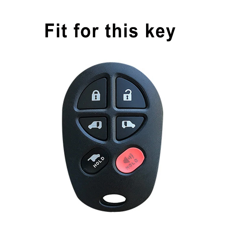 6 Buttons TPU Remote Key Cover Case Holder Protector Car Shell Fob for Toyota Sienna SE 2020 Tacoma Sequoia Tundra Fortuner