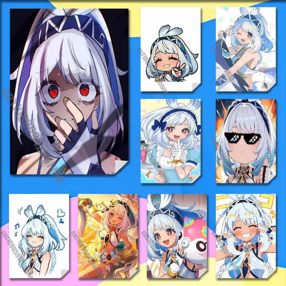 

Genshin Impact Mualani Poster Wall Murals For Offices 50x70cm Self-adhesive Decoration Sticker Playbill Cover