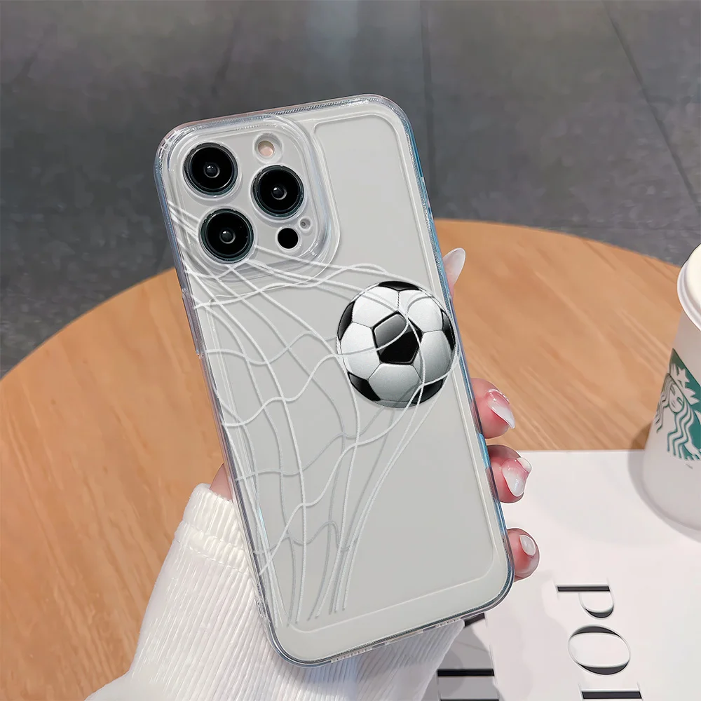 Чехол для телефона Football Goal Scoring для iPhone 16, 15, 14, 13, 12, 11 Pro Max 16E XS XR 7 8 Plus SE2, противоударный чехол