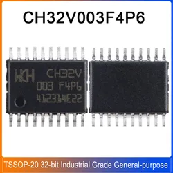 10-50PCS CH32V003F4P6 TSSOP-20 CH32 V003F4P6 CH32V003 F4P6 48MHz Industrial Grade 32-bit General-purpose RISC-V MCU New Original