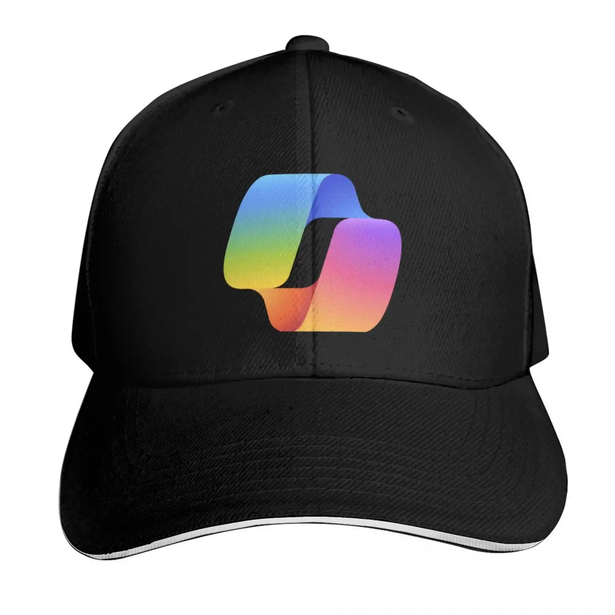 Microsoft Copilot AI Baseball Cap Quick Dry Performance Cotton Twill Breathable Contrast Two Tone Brim