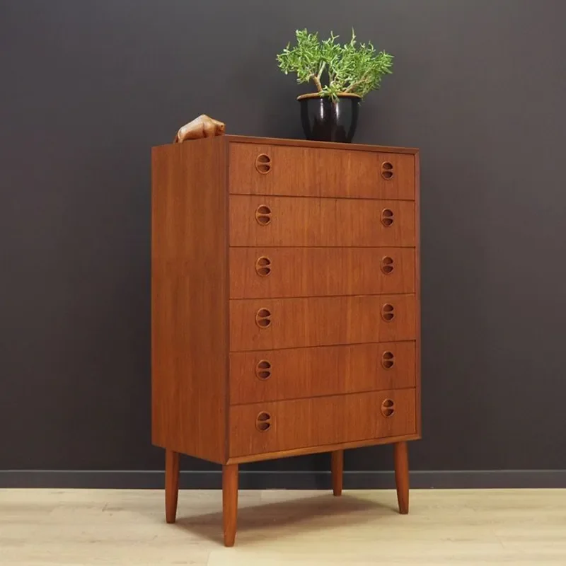 Nordic all solid wood retro six-chest cabinet replica storage