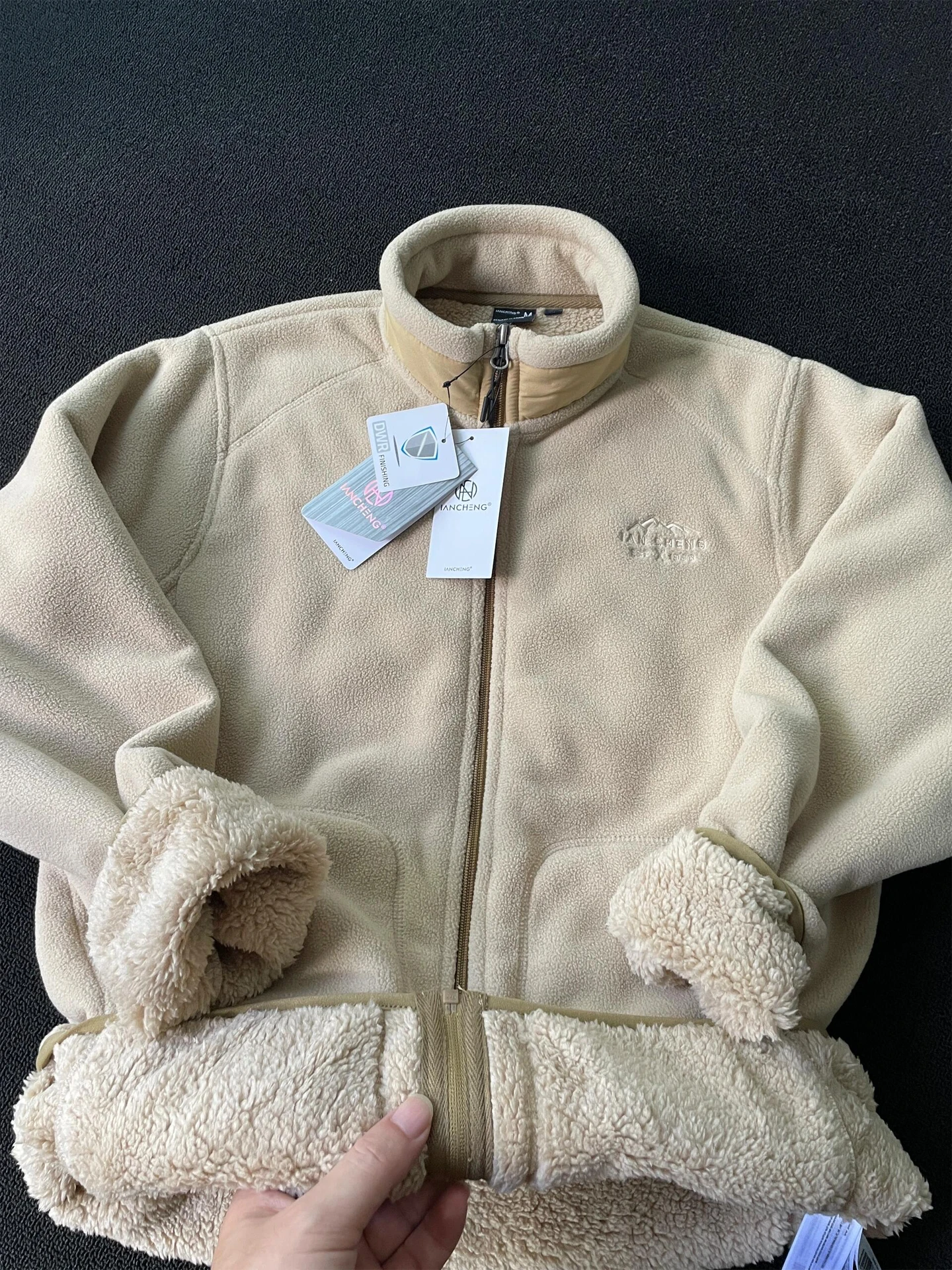 

Thiened Double-sided Fce Warmth Inner Wear Sweatirt Men Women Autumn Winter Cotton Jaet Stand Collar Patchwork Cotto...