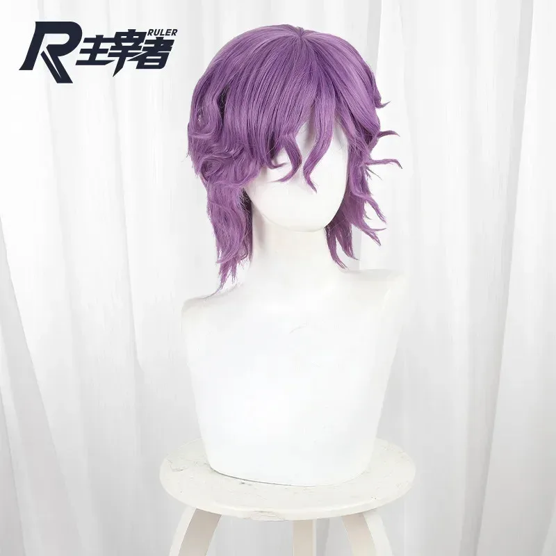 كاندي 2025 لعبة الهوية الخامس جاك تأثيري الأرجواني جديد 38 سنتيمتر قصيرة الشعر الاصطناعية لعبة الممزق حفلة الهالوين + غطاء شعر مستعار