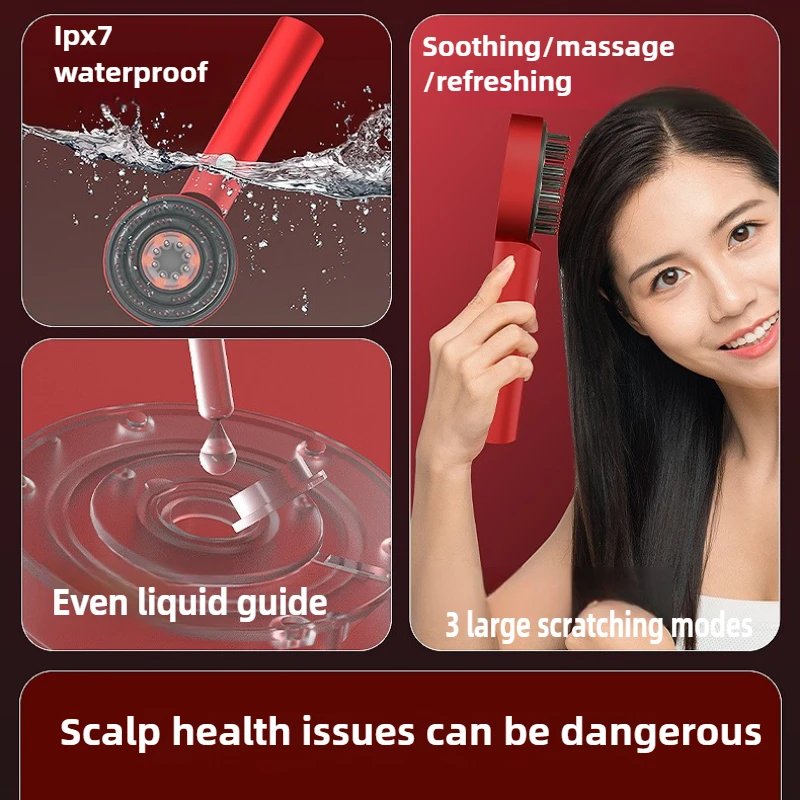 

XYT-0806 Red Light Electric Massage Comb Kneading Living Hair Scalp Medicine Device Healthy Hair Guide Liquid Growth Instrument