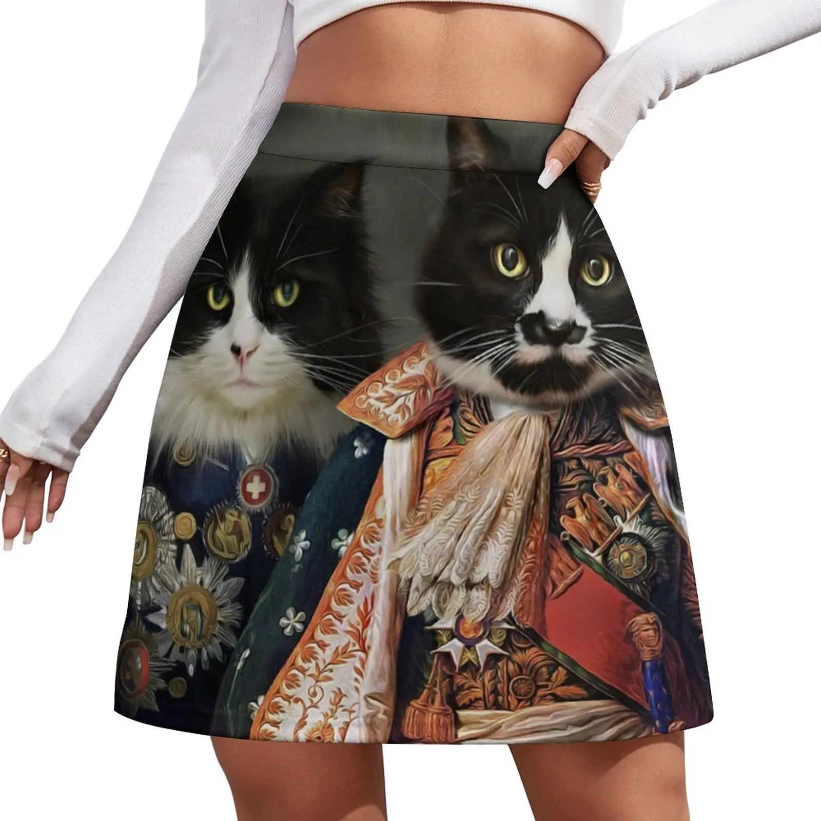 Cat Portrait - Michael and Hero Mini Skirt Women's skirt cosplay Women skirt women's summer clothing 2023