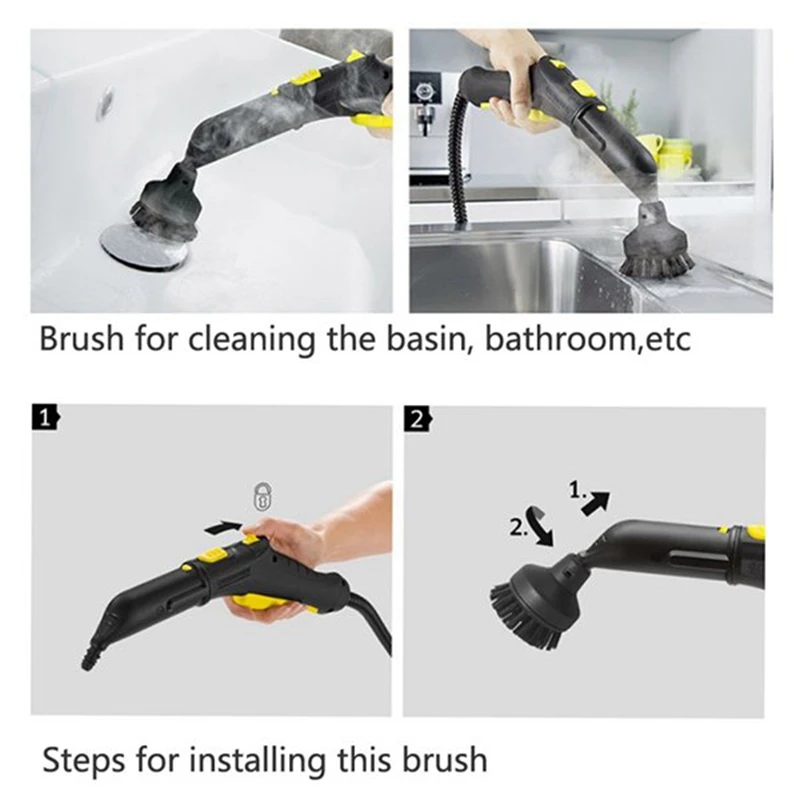 Steam Nozzle Brush Round Brushes for Karcher SC Series SC2 SC3 SC4 SC5 Steam Extension Nozzle Copper Brush Accessories