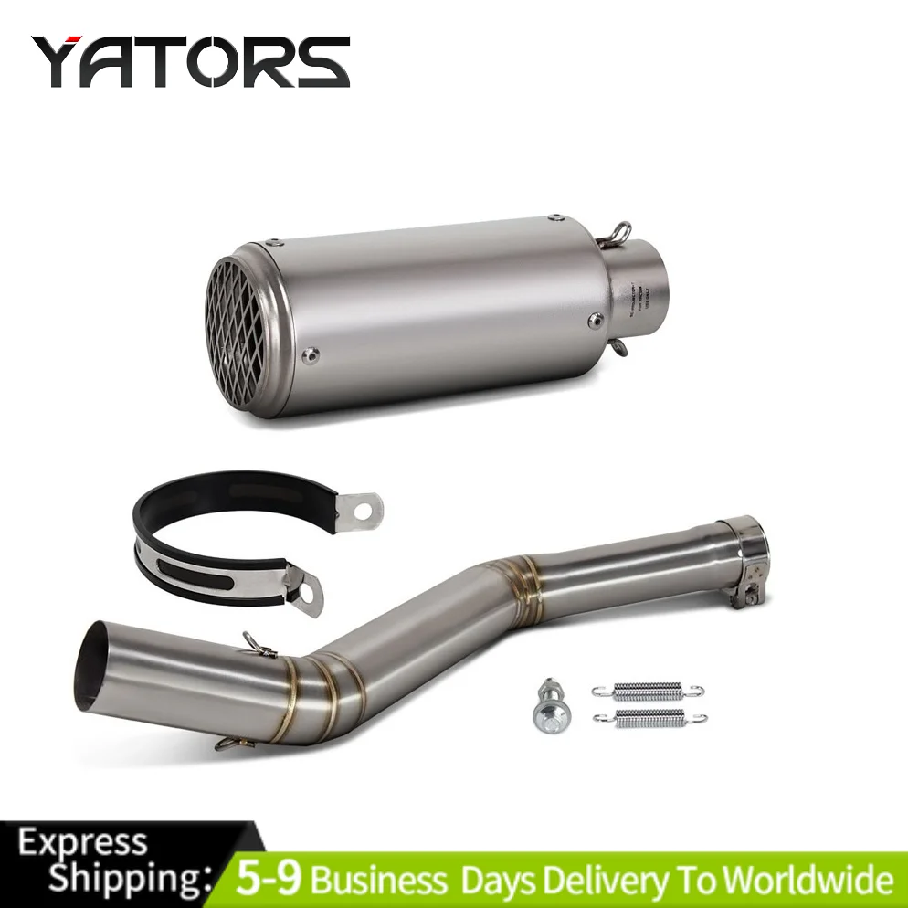 

Slip On For CF-Moto 650NK 650MT 400NK Motorcycle Exhaust System Mid Pipe Muffler Exhausts Pipes