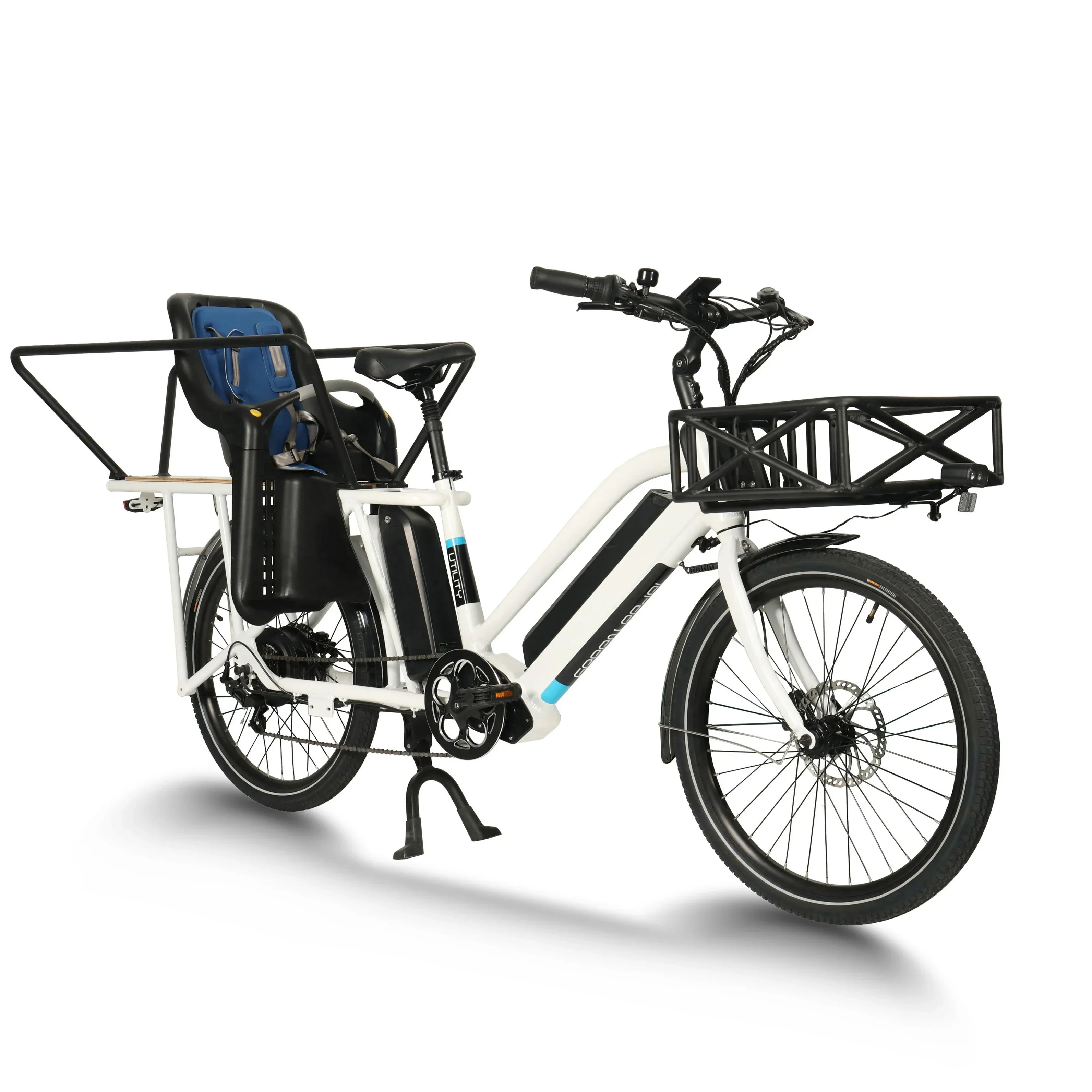 Dual battery long range ebike electric cargo bike for family 750w 500w electric bicycle with seat and frame