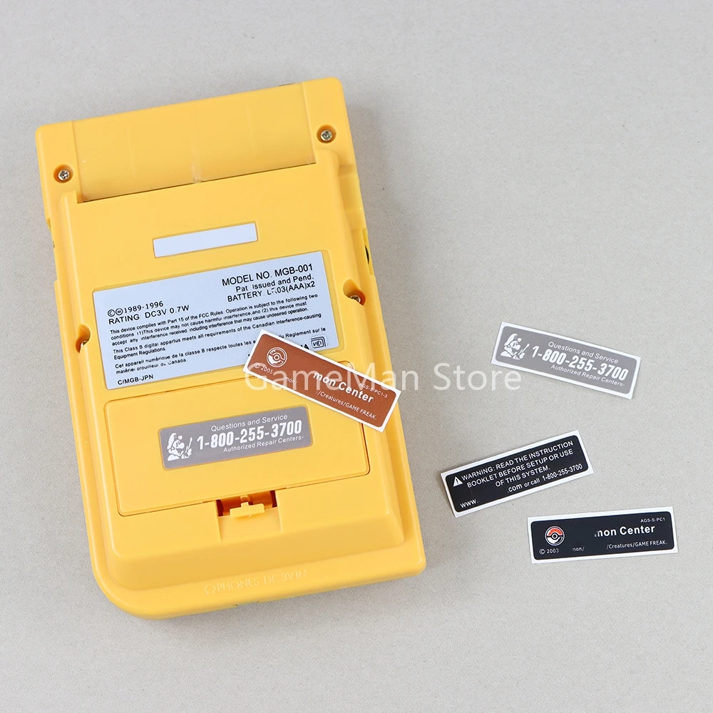 5 шт. для GBA/GBA SP/GBC/GBP игровая консоль, крышка батарейного отсека, наклейка, новые этикетки, наклейки, замена для Gameboy Advance