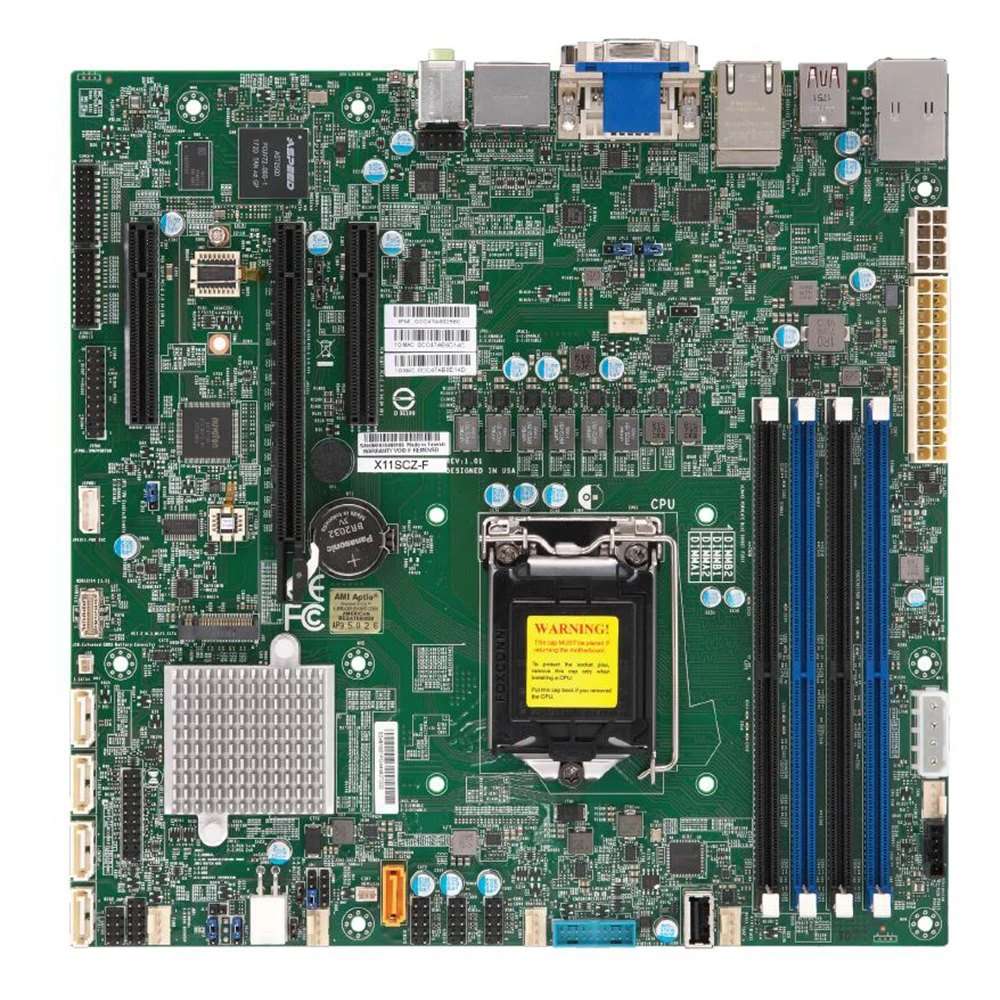 For Supermicro Workstation Motherboard 8th/9th Gen Core i3/i5/i7/i9 Xeon E-2100/E-2200 Series LGA-1151 DDR4 PCI-E3.0 X11SCZ-F