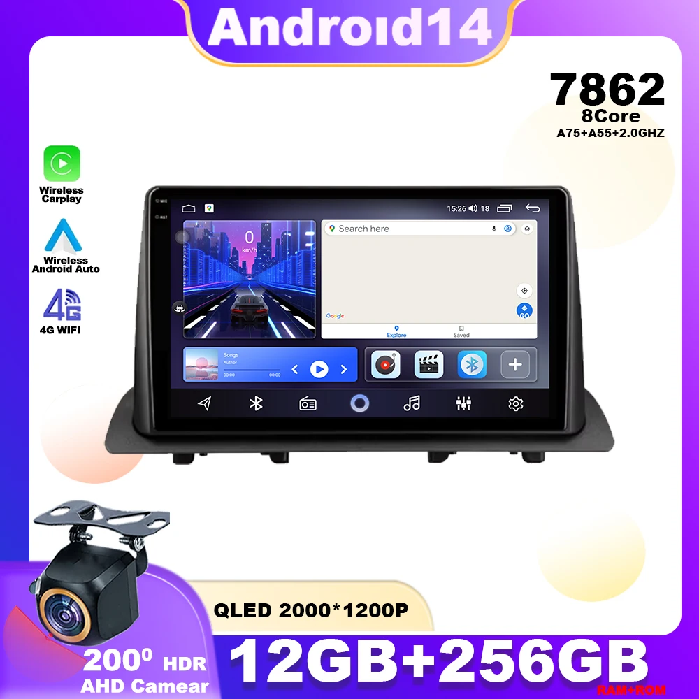 

Android 14 For Honda CR-V 2022 - 2023 Car Radio Multimedia Video Player Stereo Navigation GPS Carplay Screen QLED Head Unit DSP