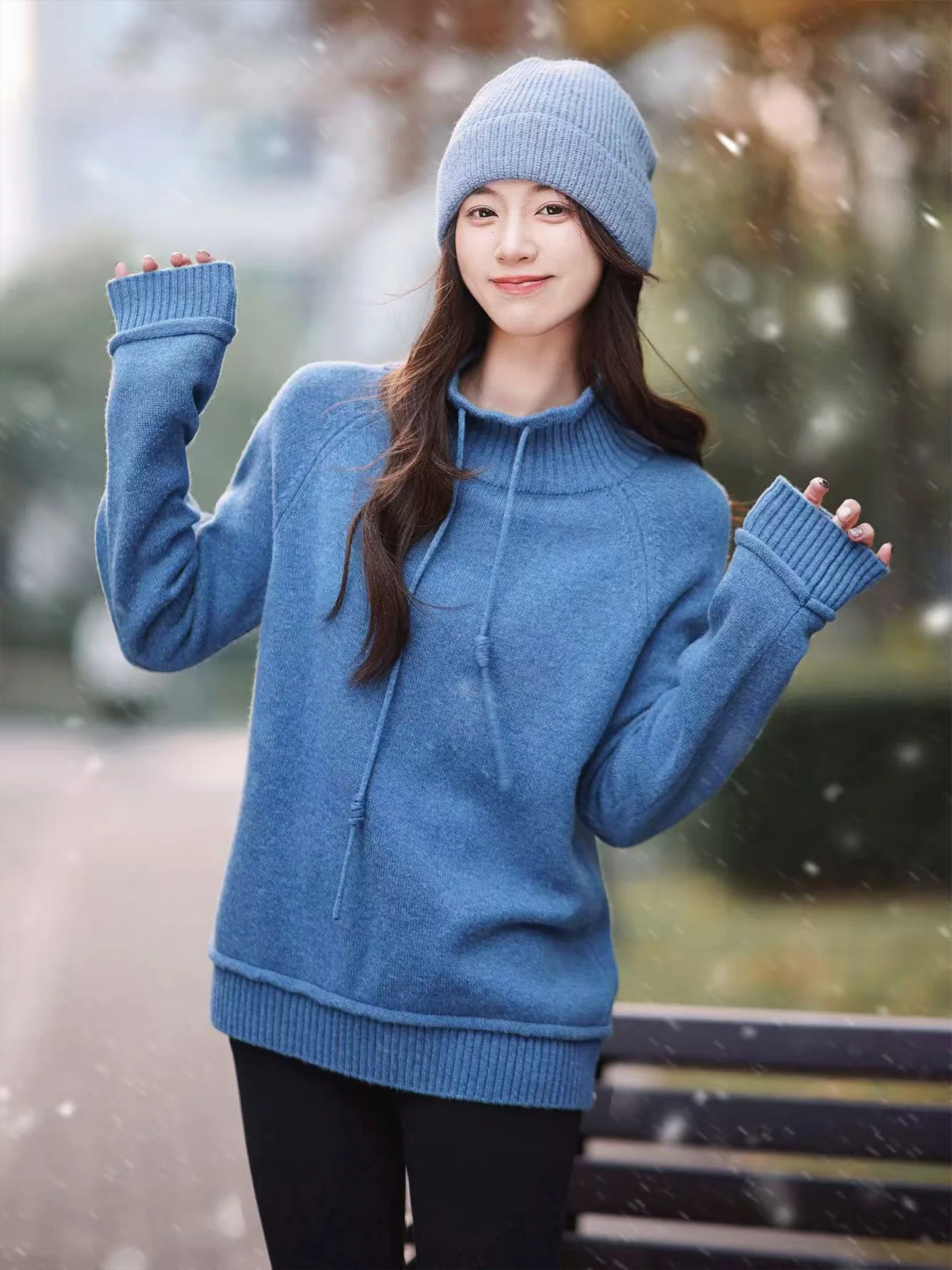 

Свитер ZhaodaXi из содовой шерсти, свободного кроя, вязаный, для женщин, повседневный, зимний, модный, для работы и отдыха